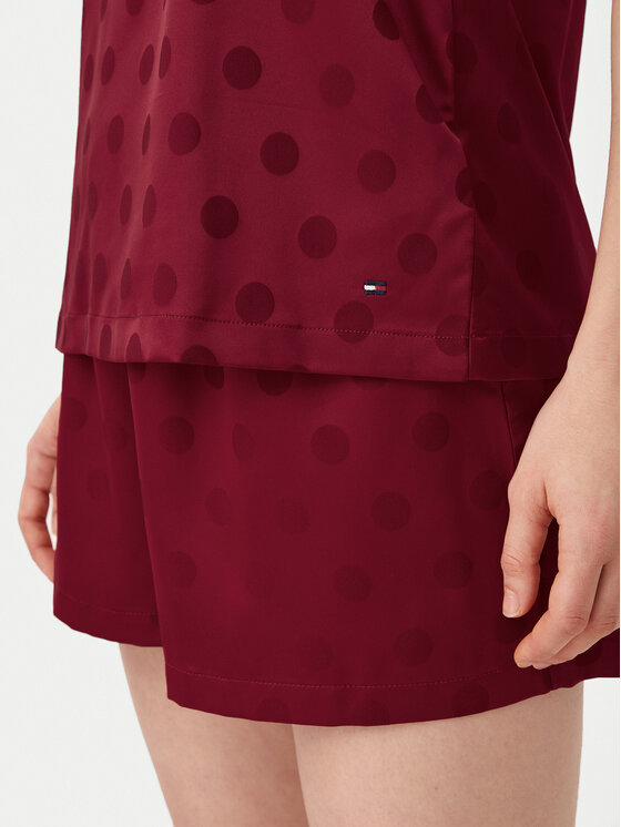 Tommy Hilfiger Tommy Hilfiger Pyžamo UW0UW05551 Bordová Regular Fit