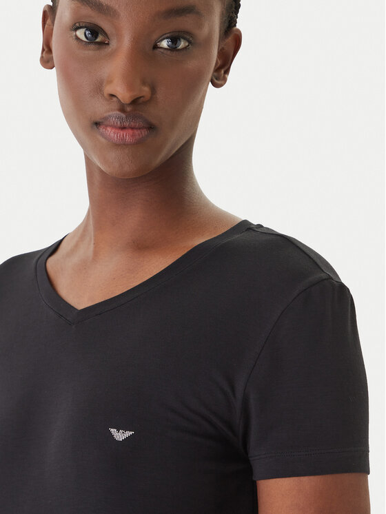 Emporio Armani Emporio Armani T-shirt EW000409 AF19024 UC001 Crna Regular Fit