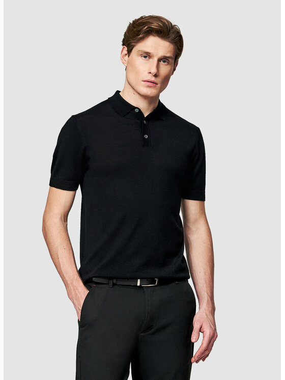 Pako Lorente Pako Lorente Polo P26SP-TX-011 Czarny Classic Fit