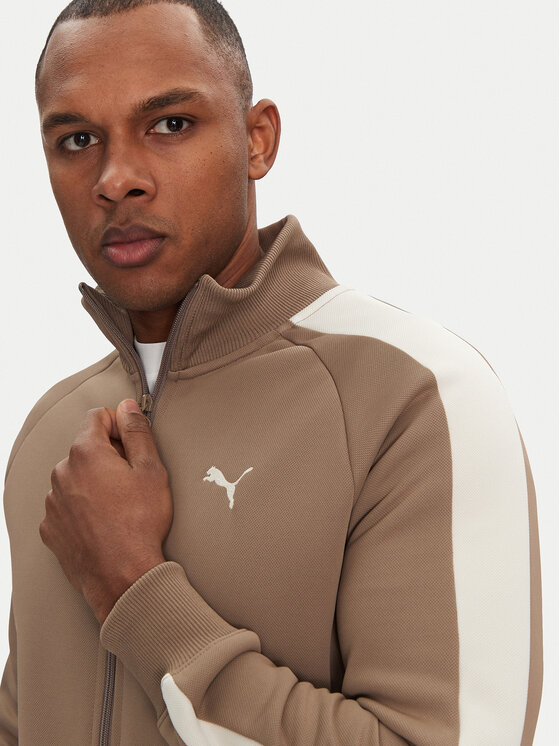 Puma Puma Bluza T7 Always On 629587 Beżowy Regular Fit