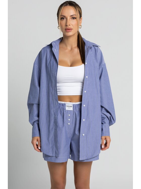 Chiara Wear Chiara Wear Szorty materiałowe Szorty damskie PAJAMAS Niebieski Regular Fit