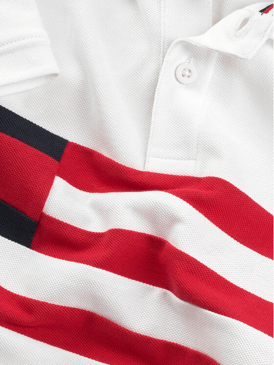 Tommy Hilfiger Tommy Hilfiger Polo KB0KB09528 D Biały Regular Fit