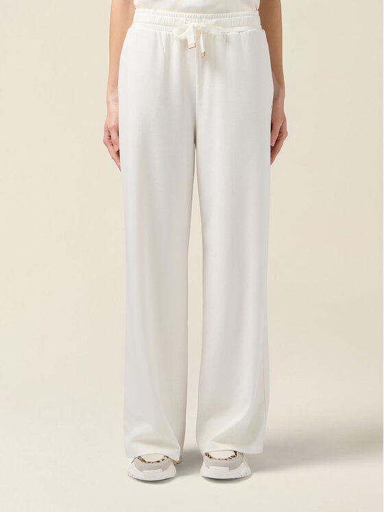 Oltre Oltre Pantaloni di tessuto P842J002433N011 Bianco Boy Fit