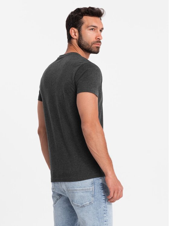 Ombre Ombre T-Shirt OM-TSCT-0155 Černá Regular Fit