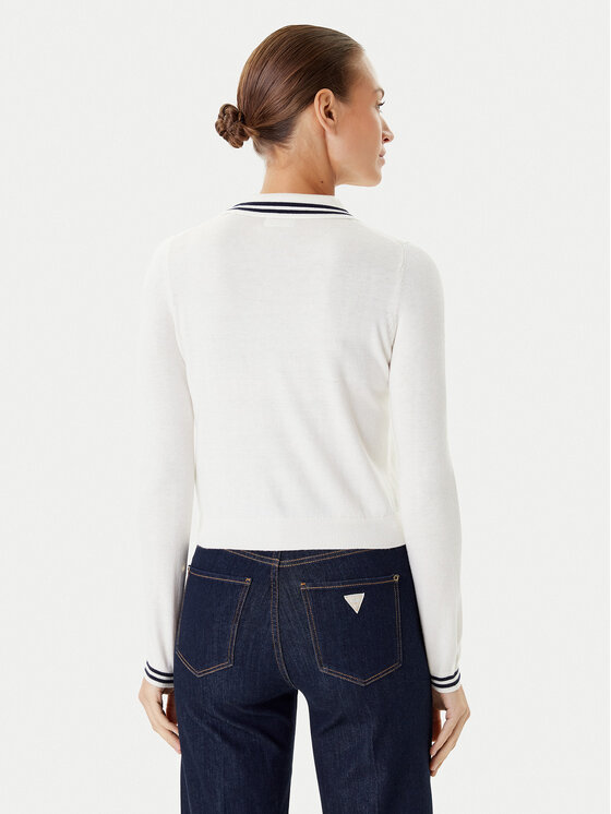 Guess Jeans Guess Jeans Strickjacke W5YR32 Z3HO2 Écru Regular Fit