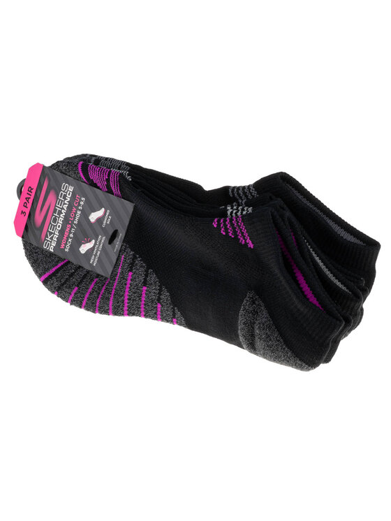 Skechers Skechers Skarpety krótkie Skechers 3pk Womens Lowcut Socks Czarny