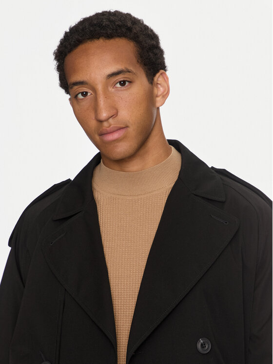 HUGO Hugo Trench Merlyn2431 50516762 Nero Relaxed Fit