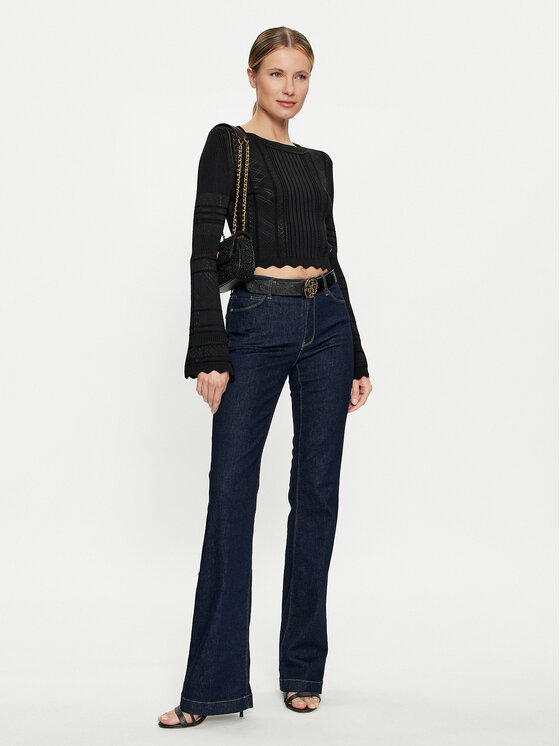 Guess Guess Πουλόβερ Adaline W4GR08 Z2U00 Μαύρο Regular Fit