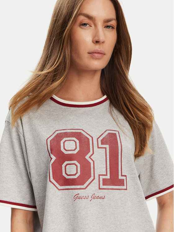 Guess Jeans Guess Jeans Тишърт W5YI19 K8HM0 Сив Regular Fit