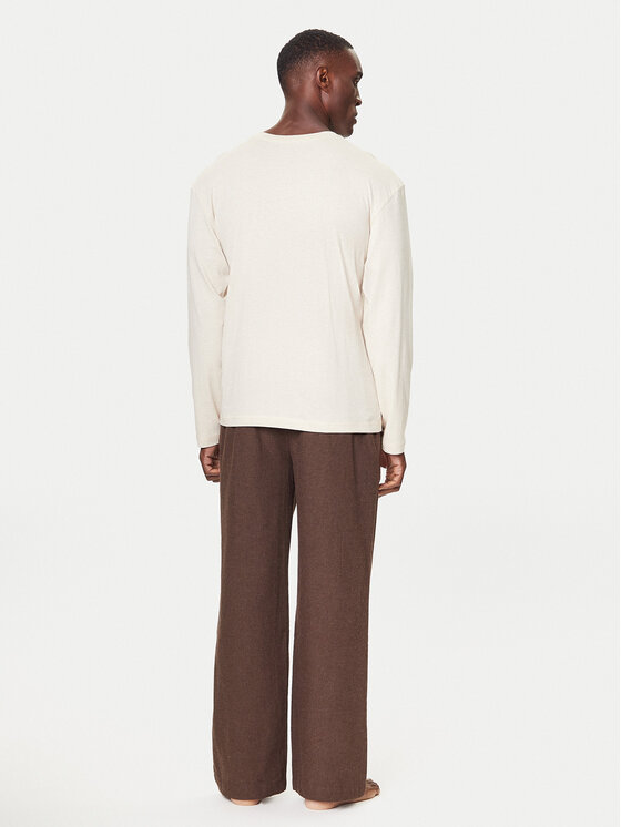 Tommy Hilfiger Tommy Hilfiger Pižamos kelnės UM0UM03689 Ruda Relaxed Fit
