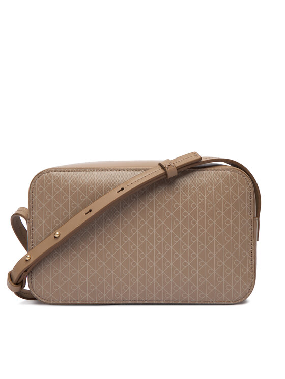 Calvin Klein Calvin Klein Torebka Emblem Aop Elongated Camera Bag LV04F3268G Beżowy