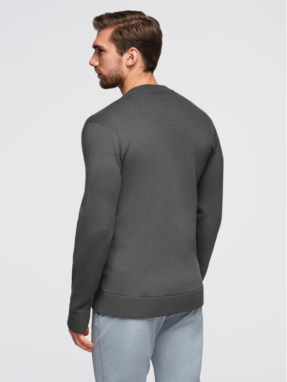 Ombre Ombre Kardigan OM-SWZS-0146 Szary Regular Fit