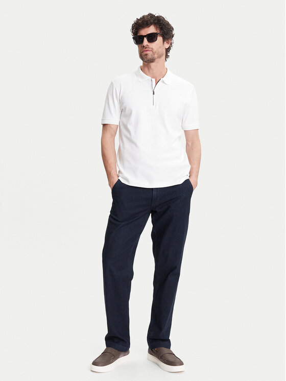 Pierre Cardin Pierre Cardin Polo C5 21455.2119 Biały Regular Fit