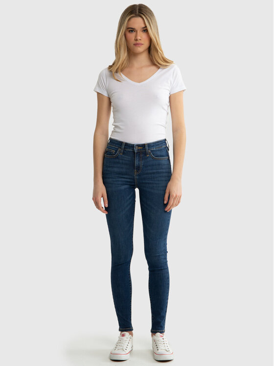 BIG STAR BIG STAR Jeansy LORENA HIGH WAIST 363_364_190 Niebieski Basic Fit