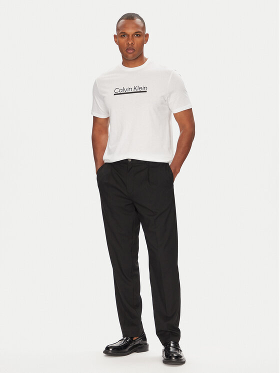 Calvin Klein Calvin Klein Tričko Outline Tape Graphic LV04RC852G Biela Regular Fit