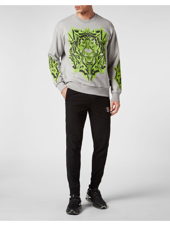 Plein Sport Plein Sport Longsleeve 4379 Grigio Regular Fit
