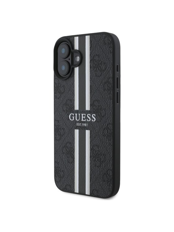 Guess Guess Etui na telefon 4G Printed Stripes Czarny