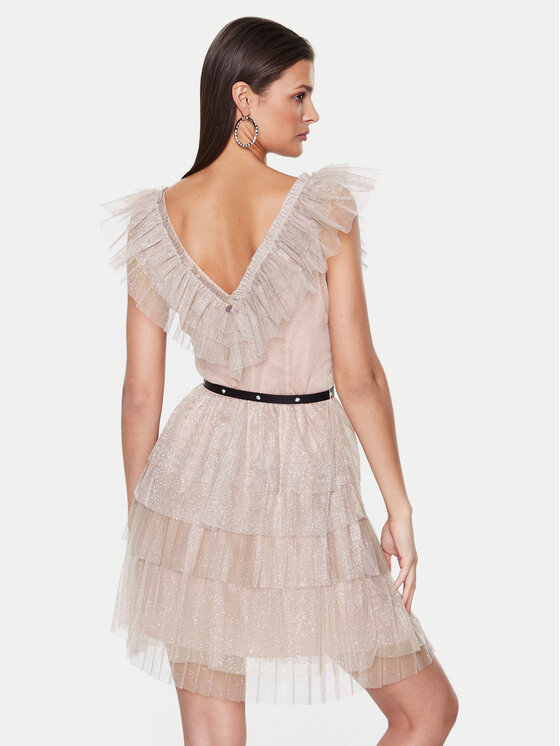 Liu Jo Liu Jo Коктейльна сукня WA3322 J4502 Бежевий Regular Fit