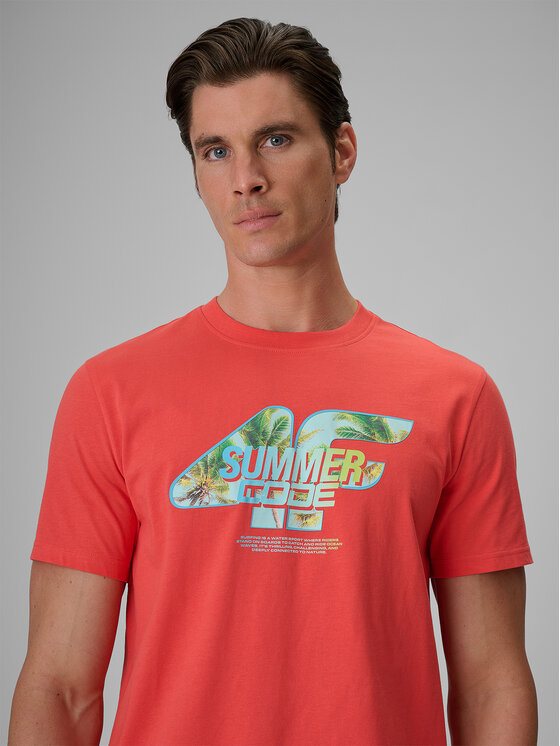 4F 4F T-shirt SUMMER CODE Corallo Regular Fit