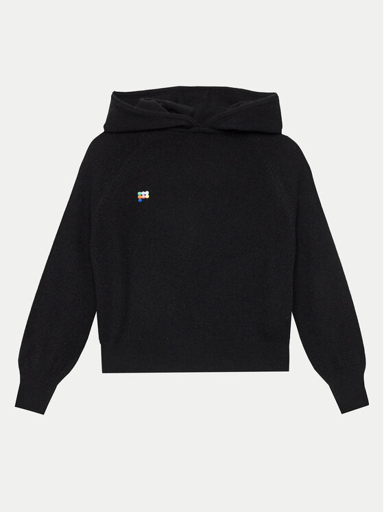 Pangaia Pangaia Sweatshirt Recycled Cashmere Schwarz Relaxed Fit