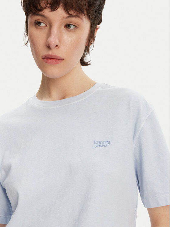 Tommy Jeans Tommy Jeans Marškinėliai DW0DW20324 Žydra Relaxed Fit