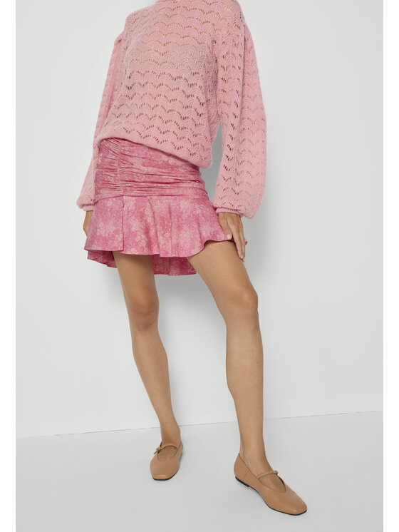 Spódnica mini BIZUU, Rozmiar 40, Różowy, MEXICANA