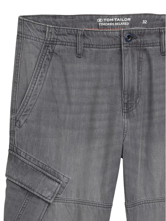 Tom Tailor Tom Tailor Pantaloni scurți de blugi 1044977 Gri Relaxed Fit
