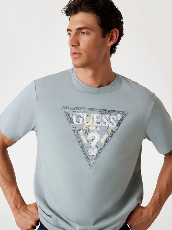 Guess Guess T-Shirt 176971 Szary Classic Fit