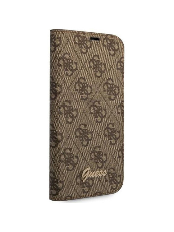 Guess Guess Etui na telefon Book 4K Brązowy