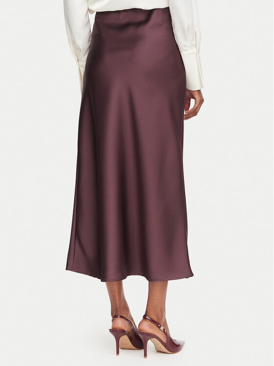 Rinascimento Rinascimento Spódnica midi CFC0130230003 Bordowy Regular Fit