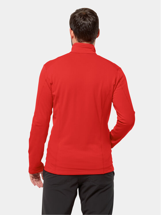 Jack Wolfskin Jack Wolfskin Суитшърт от техническо трико Kolbenberg Fz 1710521 Червен Regular Fit
