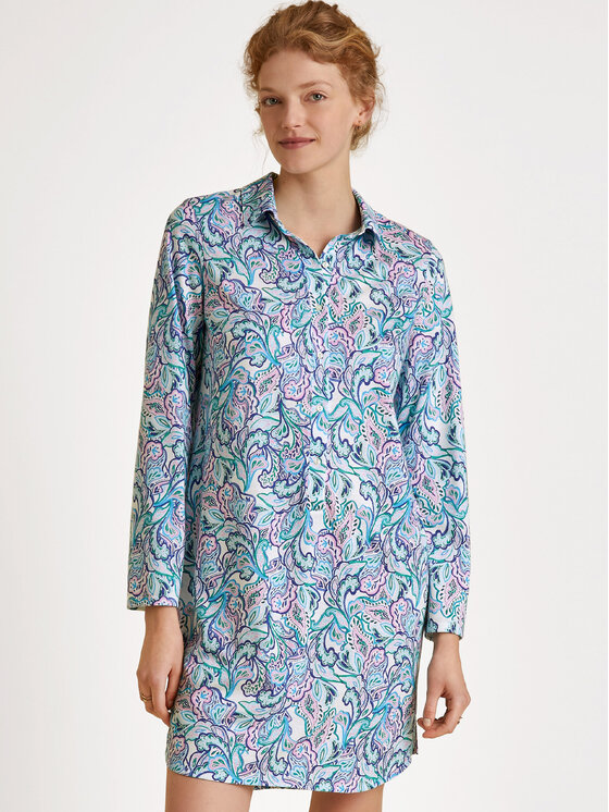 Calida Calida Nočná košeľa 32057 Modrá Comfortable Fit