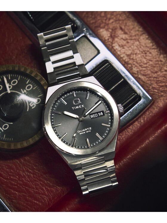 Timex Timex Zegarek TW2Y25000 Srebrny