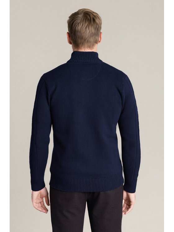 Lancerto Lancerto Sweter Jorund SW073226000079 Granatowy Regular Fit