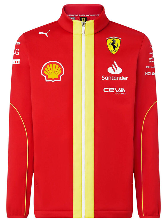 Scuderia Ferrari Scuderia Ferrari Kurtka softshell Team 2024 Czerwony Regular Fit