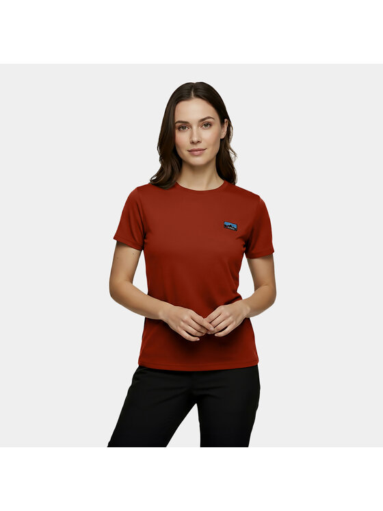 Alpinus Alpinus T-Shirt Otago Czerwony Regular Fit