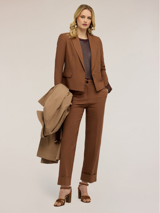 Motivi Motivi Marynarka Q021Q001032N022 Brązowy Slim Fit