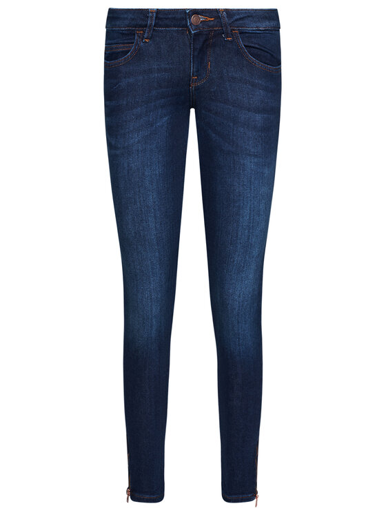 Guess Guess Дънки Skinny Fit Marilyn 3 Zip W0BAB8 D4661 Тъмносин Skinny Fit
