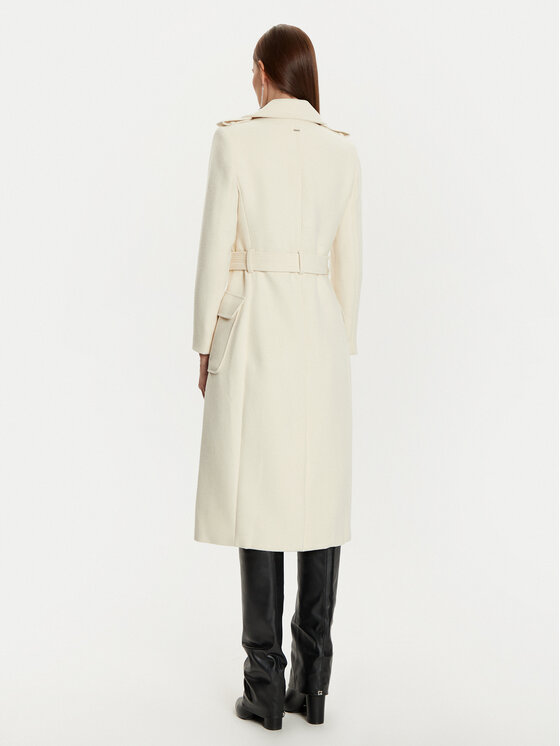 Morgan Morgan Cappotto di lana 242-GANASH Écru Regular Fit