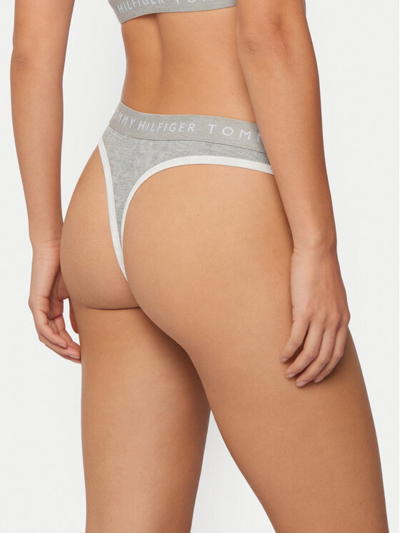 Tommy Hilfiger Tommy Hilfiger Stringi UW0UW06581 Szary jasny