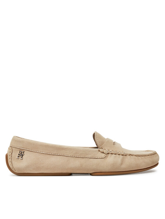 Tommy Hilfiger Tommy Hilfiger Mokasinai Th Suede Driver Loafer FW0FW08563 Smėlio