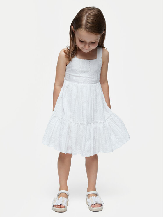 Mayoral Mayoral Rochie de vară 3950 Alb Regular Fit