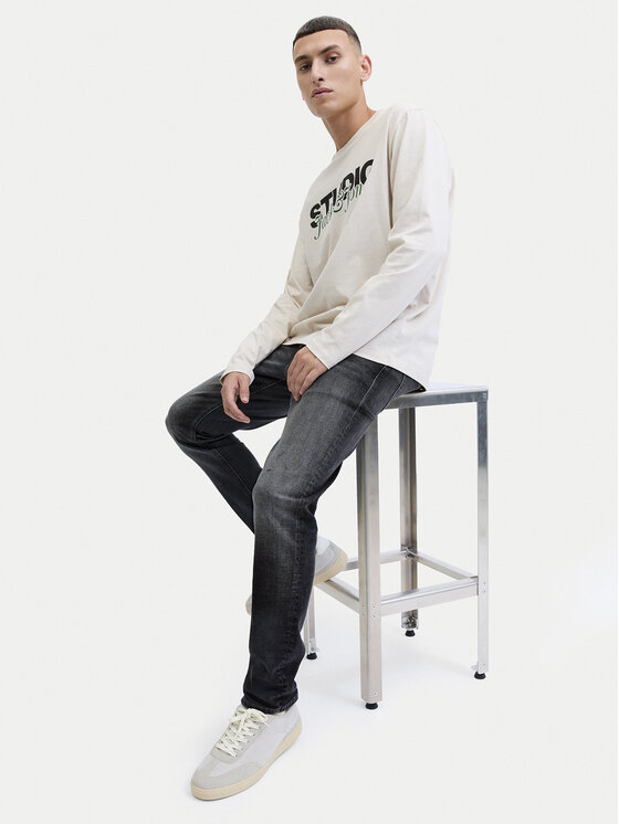 Jack & Jones Jack & Jones Jeansy Glenn 12289778 Černá Slim Fit