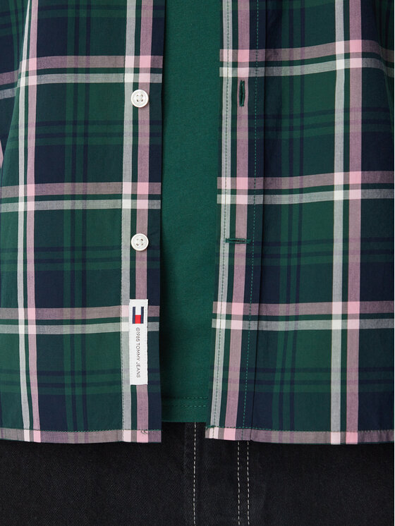 Tommy Jeans Tommy Jeans Риза DM0DM23527 Тъмнозелен Regular Fit