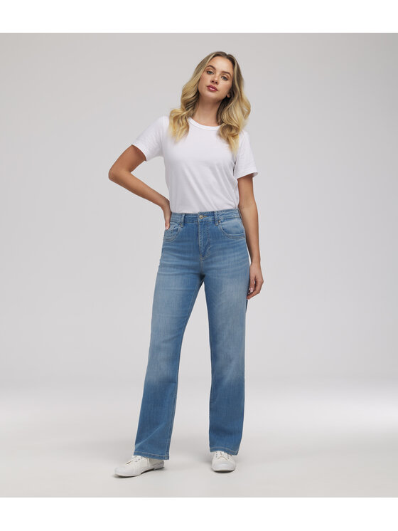 Lee Cooper Lee Cooper Jeansy JEANS D SIMONA 2072 LIGHT USED Niebieski Straight Fit