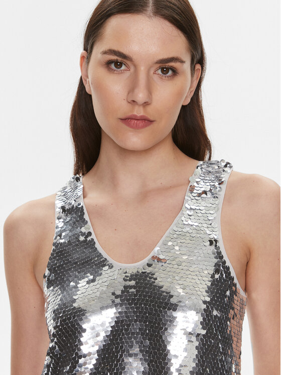 Samsøe Samsøe Samsøe Samsøe Top Lykke F23400085 Srebrny Regular Fit