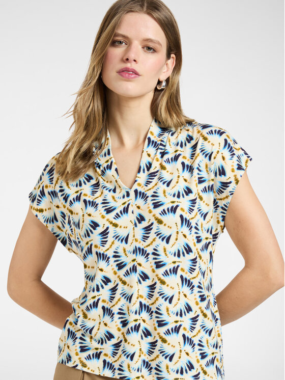 Elena Mirò Elena Mirò T-Shirt G005Z000634N041 Biały Regular Fit