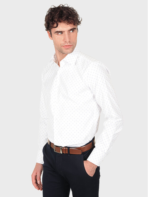 Evenemen Evenemen Koszula STAMPA K60081 Biały Slim Fit