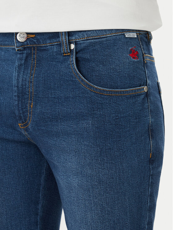 Beverly Hills Polo Club Beverly Hills Polo Club Szorty jeansowe P-SS26M-BJ494360 Niebieski Regular Fit