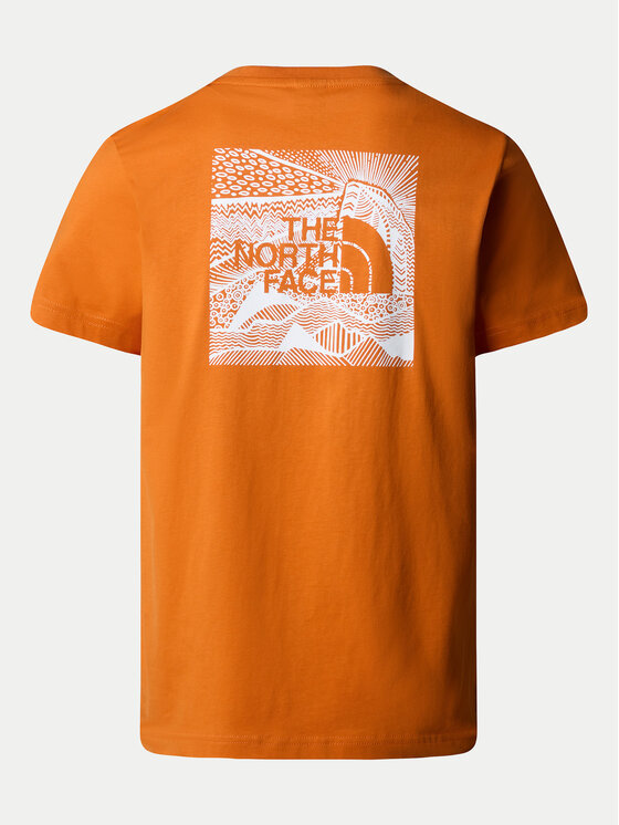 The North Face The North Face Tricou Redbox NF0A87NV Portocaliu Regular Fit